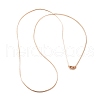 1mm Rack Plating Brass Square Snake Chain Necklaces for Women Men MAK-L044-18RG-1