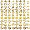 100Pcs 10 Styles Brass Bead Caps KK-CJ0002-08-1
