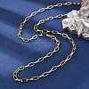 Brass Cable Chain Necklaces for Women Men NJEW-F337-01G-01-1