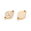 Brass Textured Connector Charms KK-K351-57A-G-2