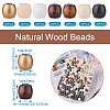 Craftdady 210Pcs 7 Style Unfinished Natural Wood Beads WOOD-CD0001-20-10