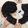 Cotton Pleated Lace Trim Ribbon OCOR-WH0097-25C-3