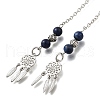 Round Natural Lapis Lazuli Dowsing Pendulums G-M447-07P-08-2