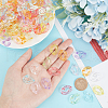 HOBBIESAY 240Pcs Transparent Acrylic Linking Rings MACR-HY0001-04-3