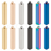 BENECREAT 12Pcs 6 Colors 304 Stainless Steel Pendants STAS-BC0003-86-1
