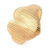 Ion Plating(IP) 304 Stainless Steel Heart Open Cuff Rings for Women RJEW-Z057-03G-1