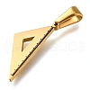 Ion Plating(IP) 304 Stainless Steel Pendants STAS-Z113-24G-2