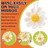 Fingerinspire 2Pcs Handmade Crochet Cotton Daisy Decoration HJEW-FG0001-10-4