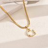 Brass Pave Colorful Cubic Zirconia & Imitation Pearl Star Pendant Necklaces for Women VQ2219-1