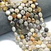 Natural Bamboo Leaf Agate Beads Strands G-C116-A91-01-1