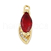 Brass Micro Pave Cubic Zirconia Pendants KK-B114-06G-01-1