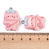 Cat Shape Resin Pendants RESI-U004-02C-3