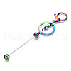 Alloy Bar Beadable Keychain for Jewelry Making DIY Crafts KEYC-A011-01M-2