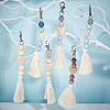 GOMAKERER 6Pcs 6 Colors Tassels Silicone Beaded Pendant Decoration HJEW-GO0001-02-4