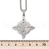 304 Stainless Steel Trinity Knot Pendant Necklaces for Men Women NJEW-K283-36P-3