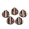 Transparent Resin & Walnut Wood Pendants RESI-E050-07-1