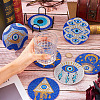 DIY Evil Eye Pattern Coaster Diamond Painting Kits DIY-TAC0016-54-8