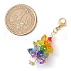 Christmas Tree Glass Beads Pendant Decorations HJEW-JM02552-3
