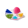 Transparent Resin Pendants RESI-E029-03D-3