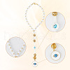 Shell and Acrylic Beaded Car Hanging Decorations HJEW-DR00018-3