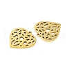 5Pcs 201 Stainless Steel Pendants STAS-MO56-02B-G-2