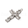 Brass Micro Pave Cubic Zirconia Pendants KK-P308-29P-2