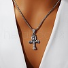 Ankh Cross with Eye of Ra 304 Stainless Steel Pendant Necklaces for Men FS-WG3C167-01-1