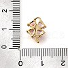 Brass Micro Pave Clear Cubic Zirconia Pendants KK-U065-01B-G-3