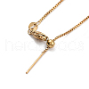 Ion Plating(IP) Adjustable 304 Stainless Steel Box Chain Necklaces NJEW-K270-07G-2