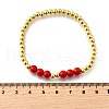 ABS Imitation Pearl Round Beads Stretch Bracelets for Women BJEW-D317-12B-G-5