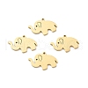Ion Plating(IP) 304 Stainless Steel Glaze Manual Polishing Charms STAS-G030-06G-1