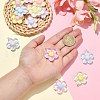 60Pcs 6 Colors Translucent Resin Pendants RESI-CJ0003-61-4