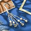 Iron Bell Pendant Decorations HJEW-JM02171-02-4
