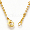 Brass Coated Iron Curb Chain Necklace Making MAK-T006-01G-3