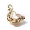 Brass Micro Pave Cubic Zirconia Pendants KK-Q043-03G-01-2