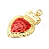Brass Enamel Pendants KK-P303-10G-2