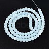Frosted Imitation Jade Glass Beads Strands GLAA-T032-J4mm-MBB04-2