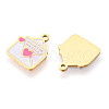 304 Stainless Steel Enamel Charms STAS-T065-54G-02-2