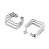 202 Stainless Steel Stud Earrings EJEW-A041-01P-2