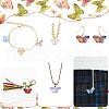 150Pcs 15 Colors Glass Charms PALLOY-CJ00040-7
