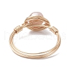 Mother's Day Jewellery Nuggets Natural Cultured Freshwater Pearl Finger Rings RJEW-JR00697-02-5