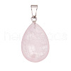 Natural Rose Quartz Pendants PW-WGF34F4-03-1