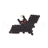 Handmade Glass Seed Beaded Pendants PALLOY-MZ00769-3