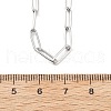 3.5MM 304 Stainless Steel Paperclip Chain Necklaces NJEW-T016-07P-5