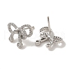 Rack Plating Brass Micro Pave Cubic Zirconia Studs Earrings EJEW-R162-20P-2
