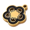 304 Stainless Steel Enamel Charms STAS-M105-09G-2
