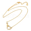 Brass Pave Clear Cubic Zirconia Infinity Heart Pendant Nceklaces for Women NJEW-V011-01G-4