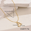 Elegant Hollow Brass Pave Cubic Zirconia Heart Pendant Necklaces ZP2718-1-2