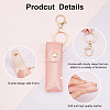 Portable Imitation Leather Chapstick Keychain Holder KEYC-WH0029-56B-4