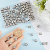 SOFPLATE 100Pcs 4 Styles Tibetan Style Alloy European Beads MPDL-SP0001-02-3